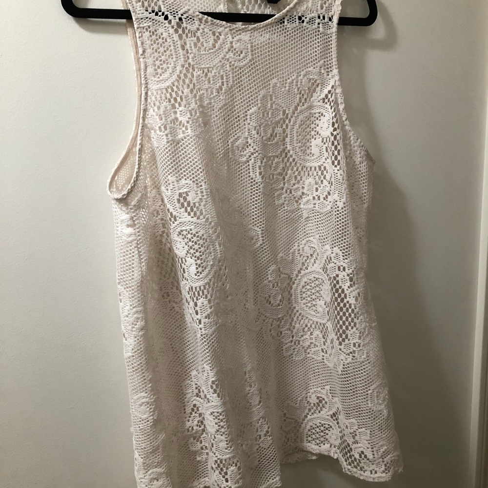 Top shop lace tank top coverup